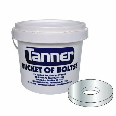 TANNER 1/4in x 1-1/2in Fender Washers, Carbon Steel / Zinc Plated, Bucket-of-Bolts! 40 Pounds per Bucket TB-142